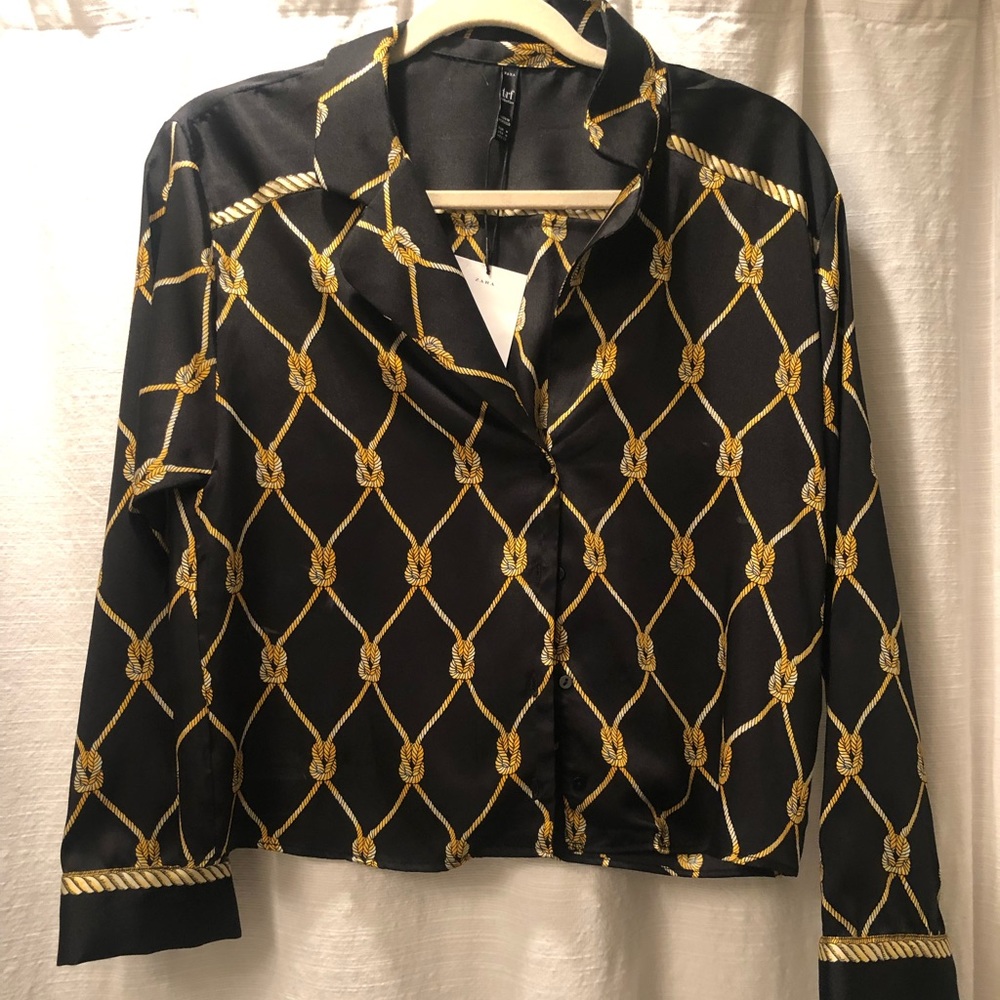 Zara button up with chain detail
